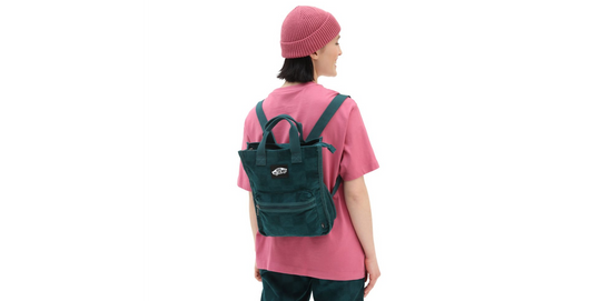 VANS - FREE HAND BACKPACK - CHECKERBOARD CORD/DEEP TEAL
