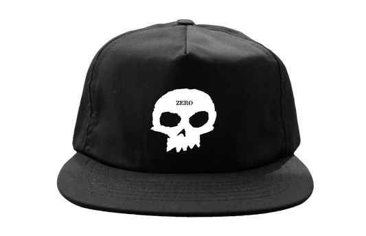 ZERO - SINGLE SKULL HAT - BLACK/WHITE