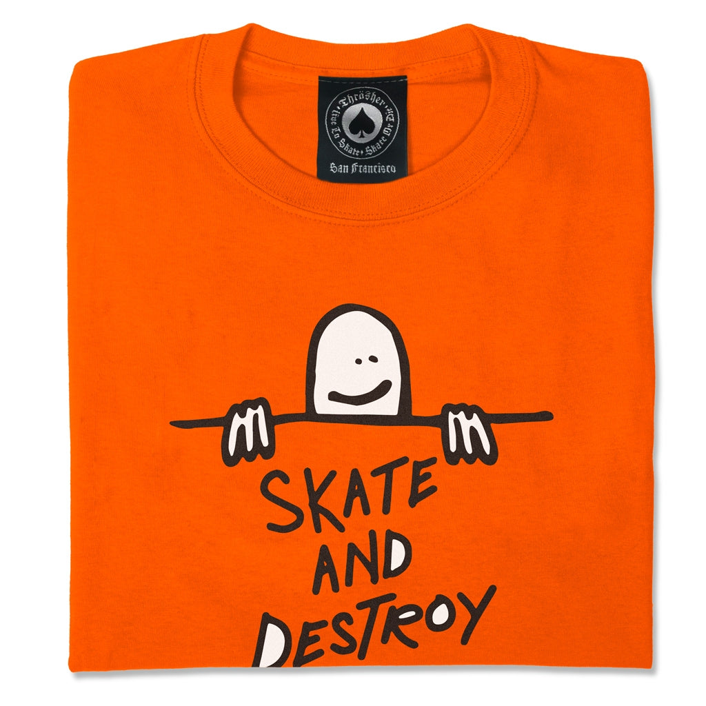 THRASHER - GONZ SAD LOGO TEE - ORANGE