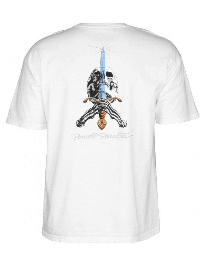 POWELL-PERALTA - SKULL & SWORD TEE - WHITE