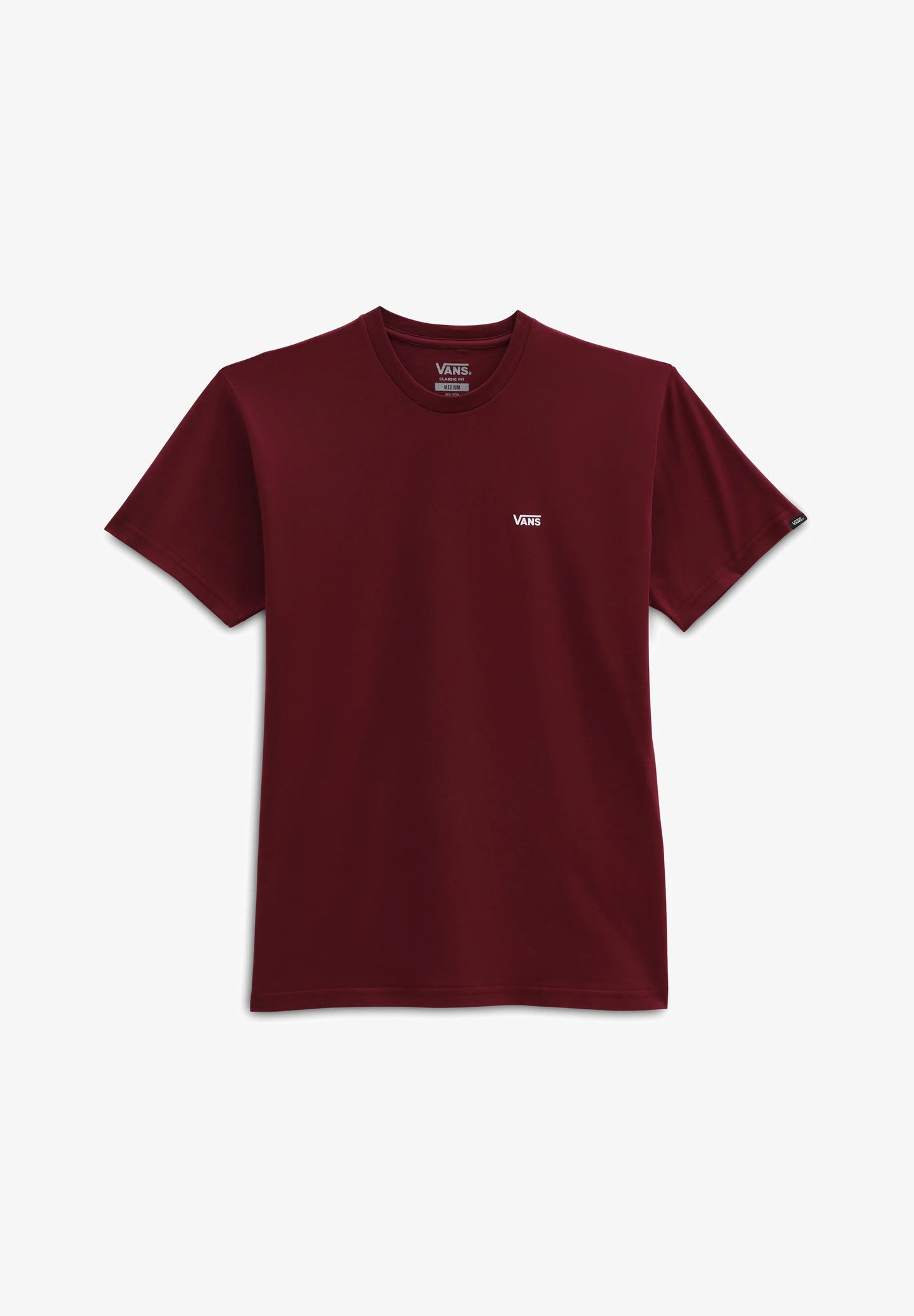 VANS - MN LEFT CHEST LOGO TEE - BURGUNDY