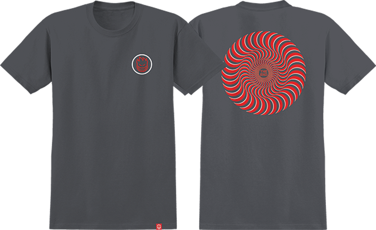 SPITFIRE - CLASSIC SWIRL OVERLAY YOUTH TEE - CHARCOAL