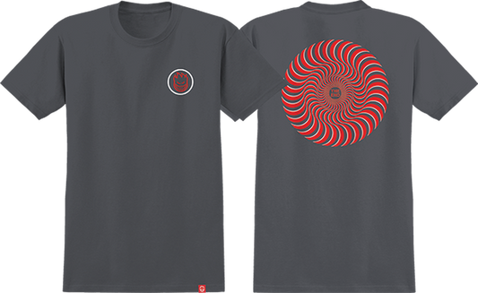 SPITFIRE - CLASSIC SWIRL OVERLAY YOUTH TEE - CHARCOAL
