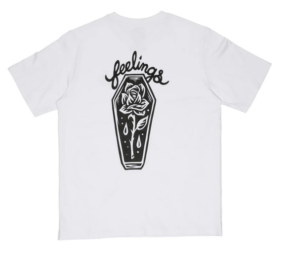 FEELINGS - COFFIN TEE - WHITE