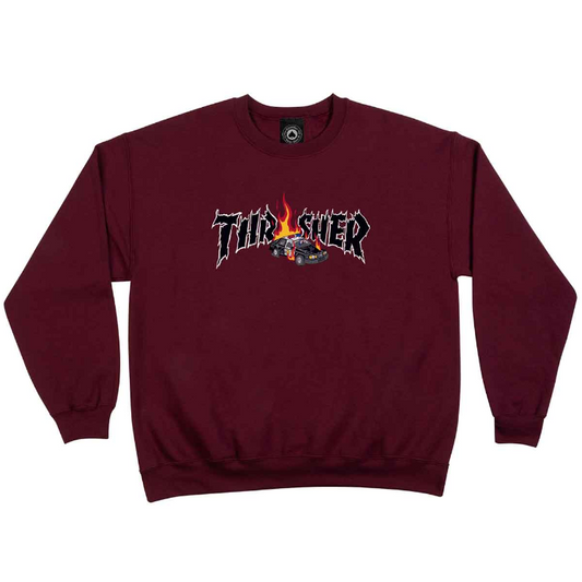 THRASHER - COP CAR CREWNECK - MAROON