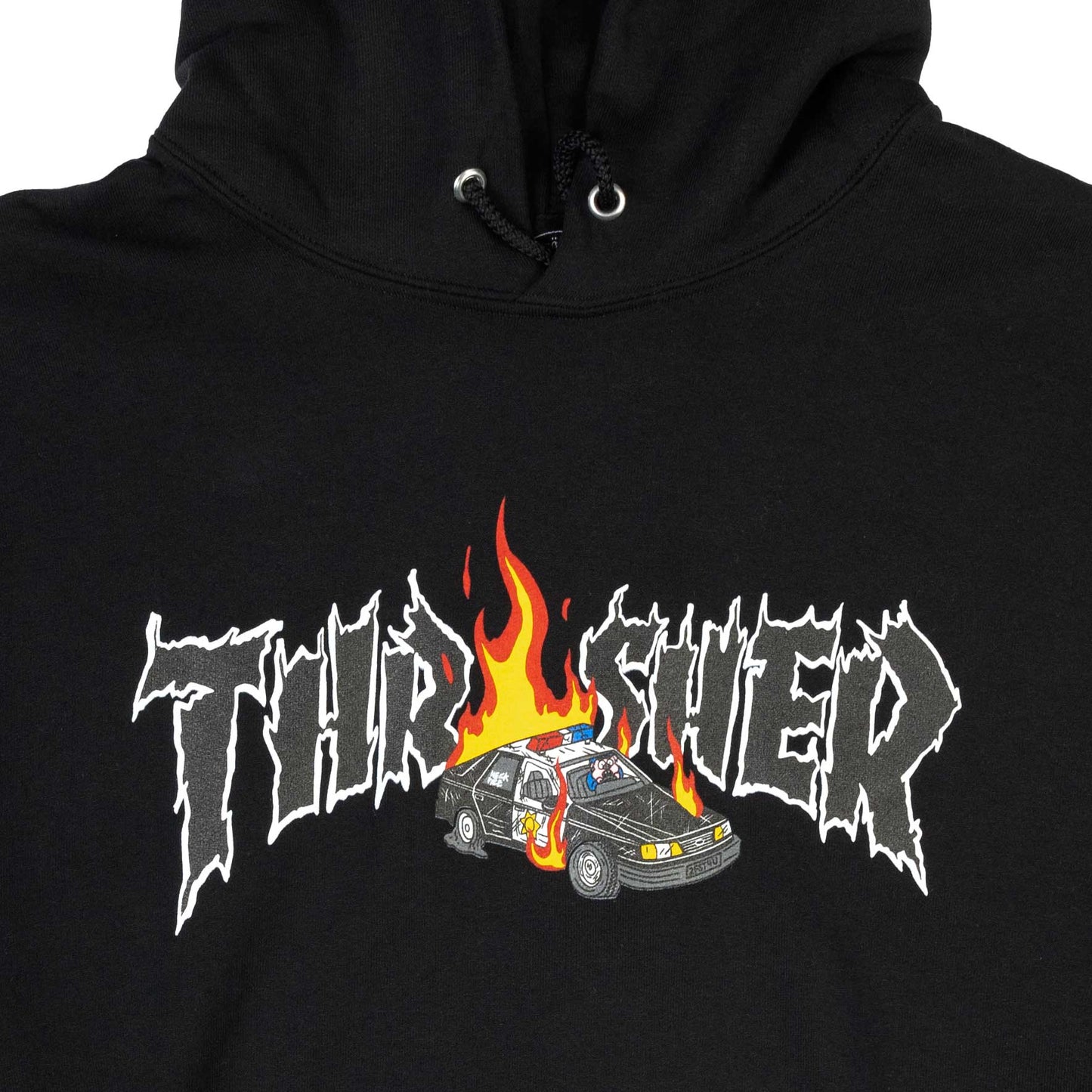 THRASHER - COP CAR HOOD - BLACK