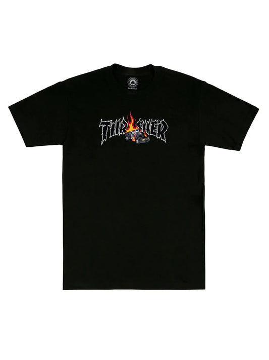 THRASHER - COP CAR TEE - BLACK