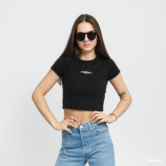 WASTEP PARIS - WM - BELLA SIGNATURE CROP TEE - BLACK