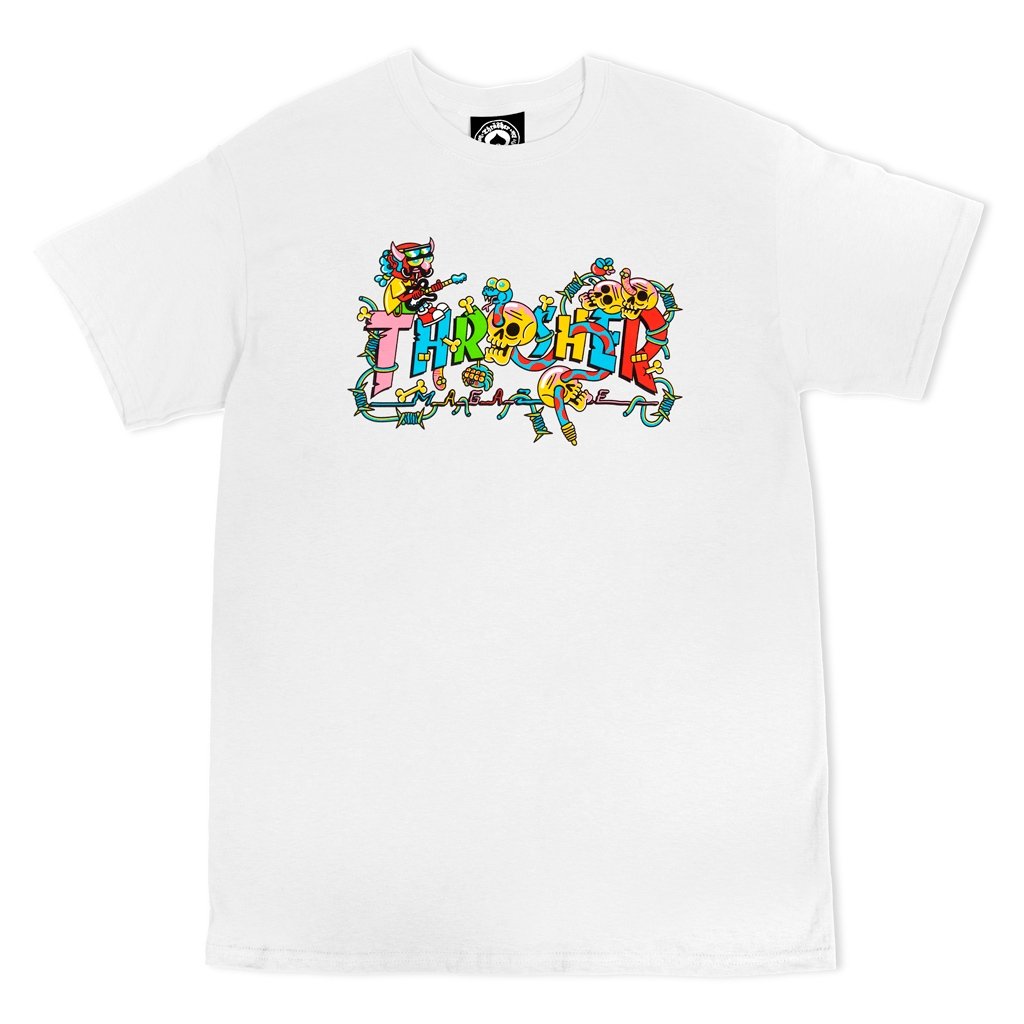 THRASHER - DEVIL'S MUSIC S/S TEE - WHITE