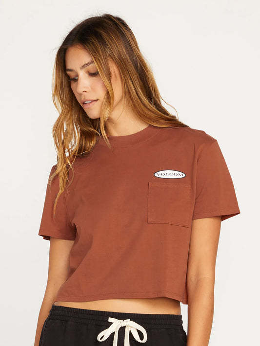 VOLCOM - POCKET DIAL TEE - DARK CLAY