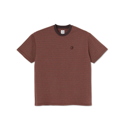 POLAR - DIZZY STRIPE TEE - BORDEAUX