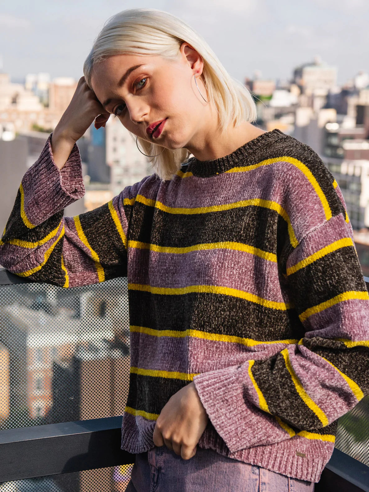 VOLCOM - BUBBLE TEA SWEATER - ESPRESSO