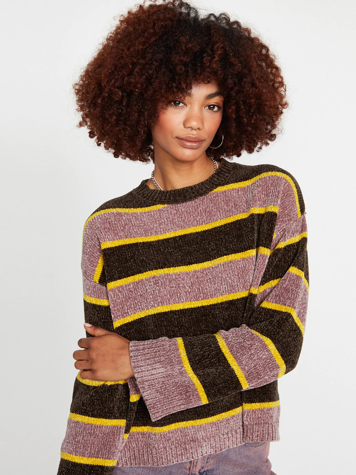 VOLCOM - BUBBLE TEA SWEATER - ESPRESSO