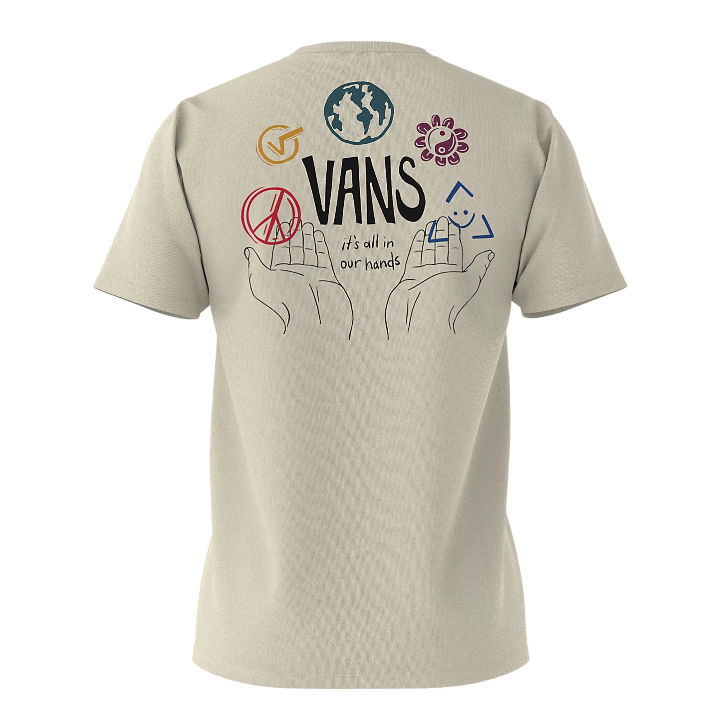 VANS - IN OUR HANDS SS TEE KIDS - ANTIQUE WHITE