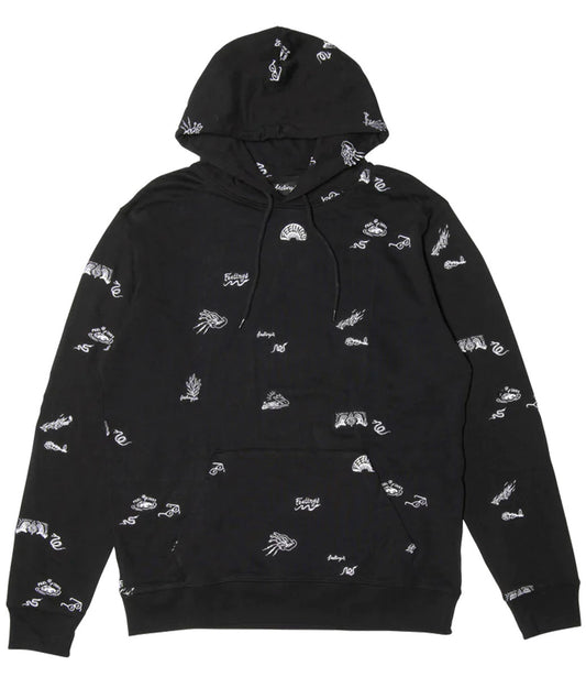 FEELINGS - SKETCH HOODIE - BLACK