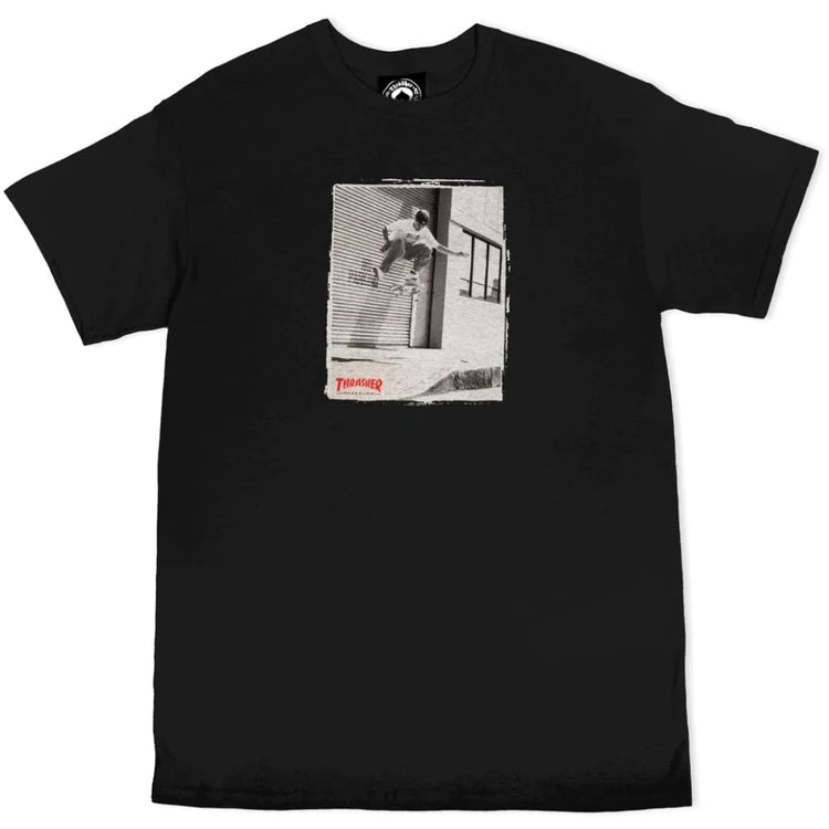 THRASHER - CARROLL KICKFLIP TEE - BLACK