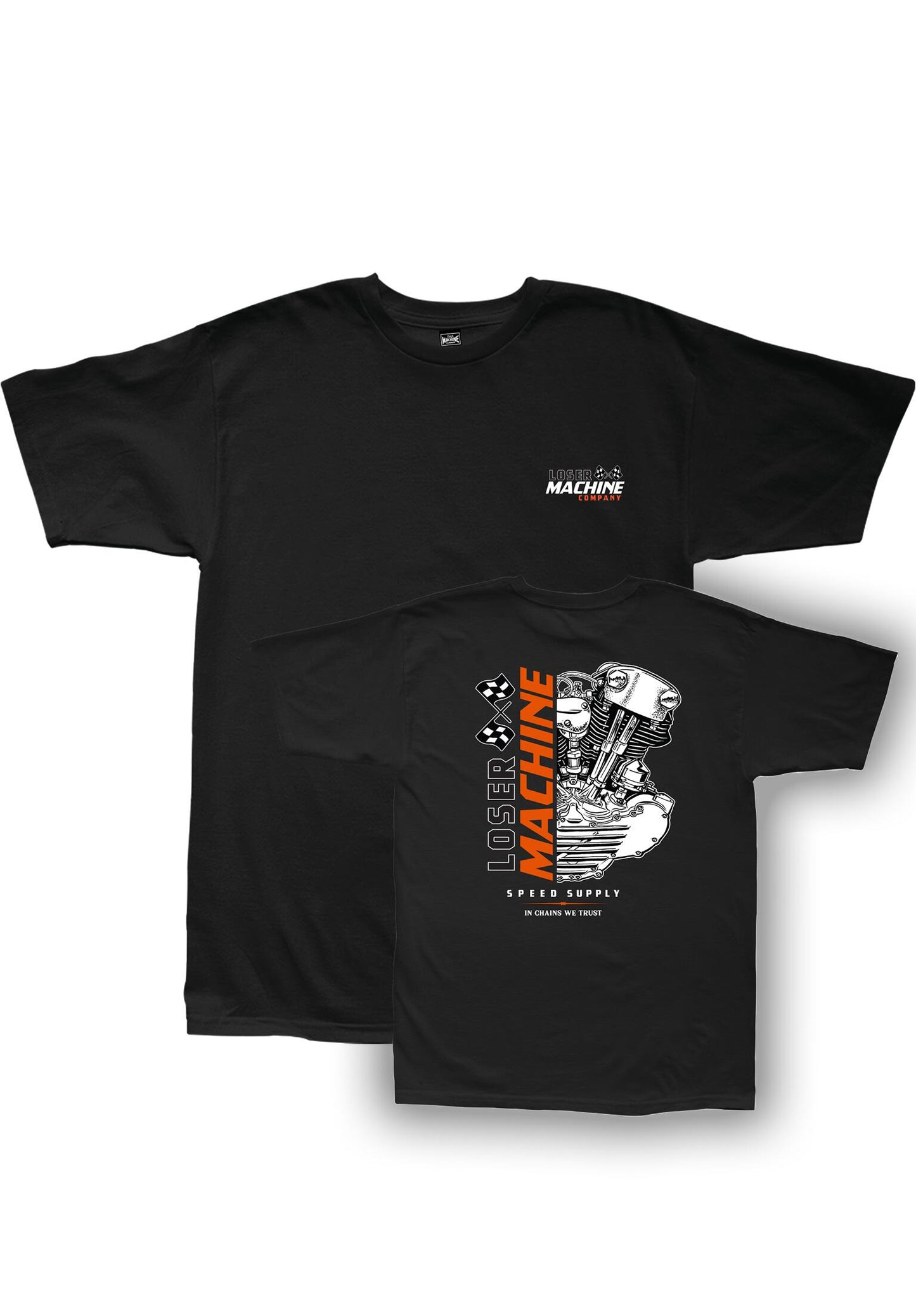LOSER MACHINE - KNUCKLE OVERDRIVE TEE - BLACK