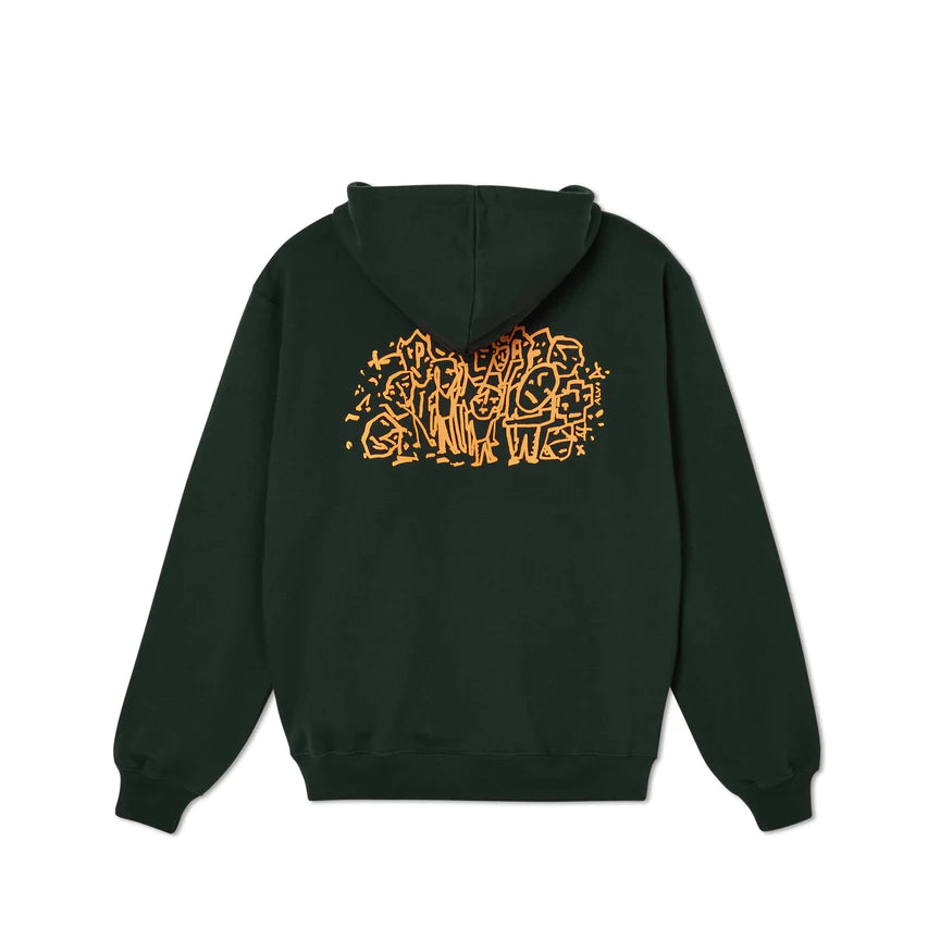 POLAR - LUNCH DOODLE HOODIE - DARK GREEN