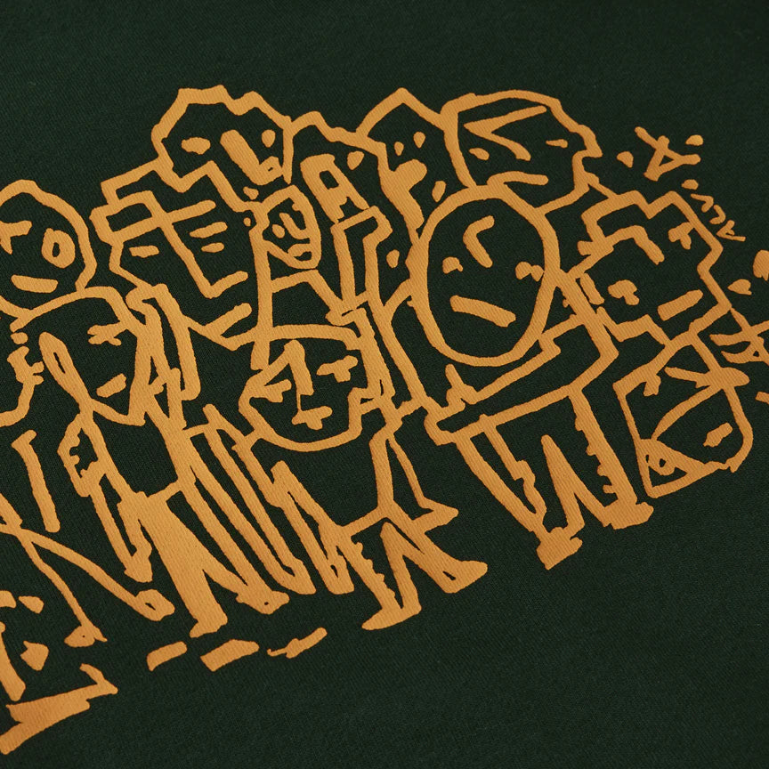 POLAR - LUNCH DOODLE HOODIE - DARK GREEN