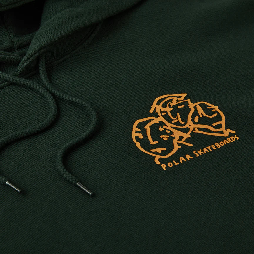 POLAR - LUNCH DOODLE HOODIE - DARK GREEN