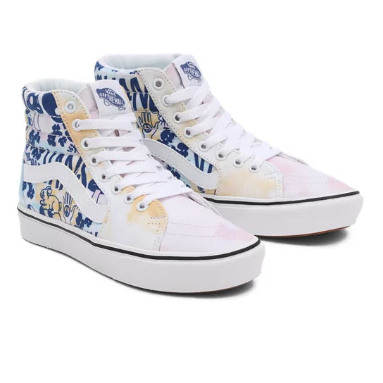 VANS - UA COMFYCUSH SK8-HI (PASTEL TIE DYE) - MULTI/TRUE WHITE