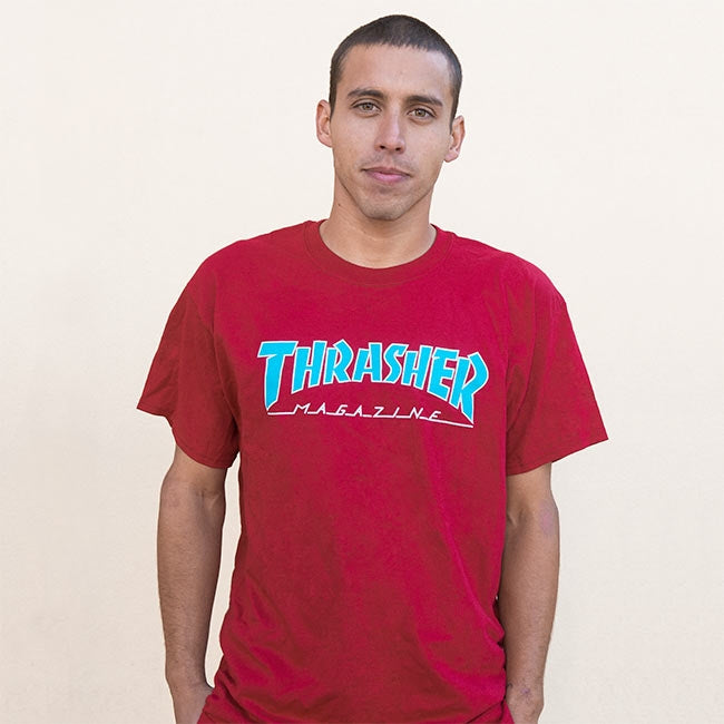 THRASHER - OUTLINED TEE - CARDINAL