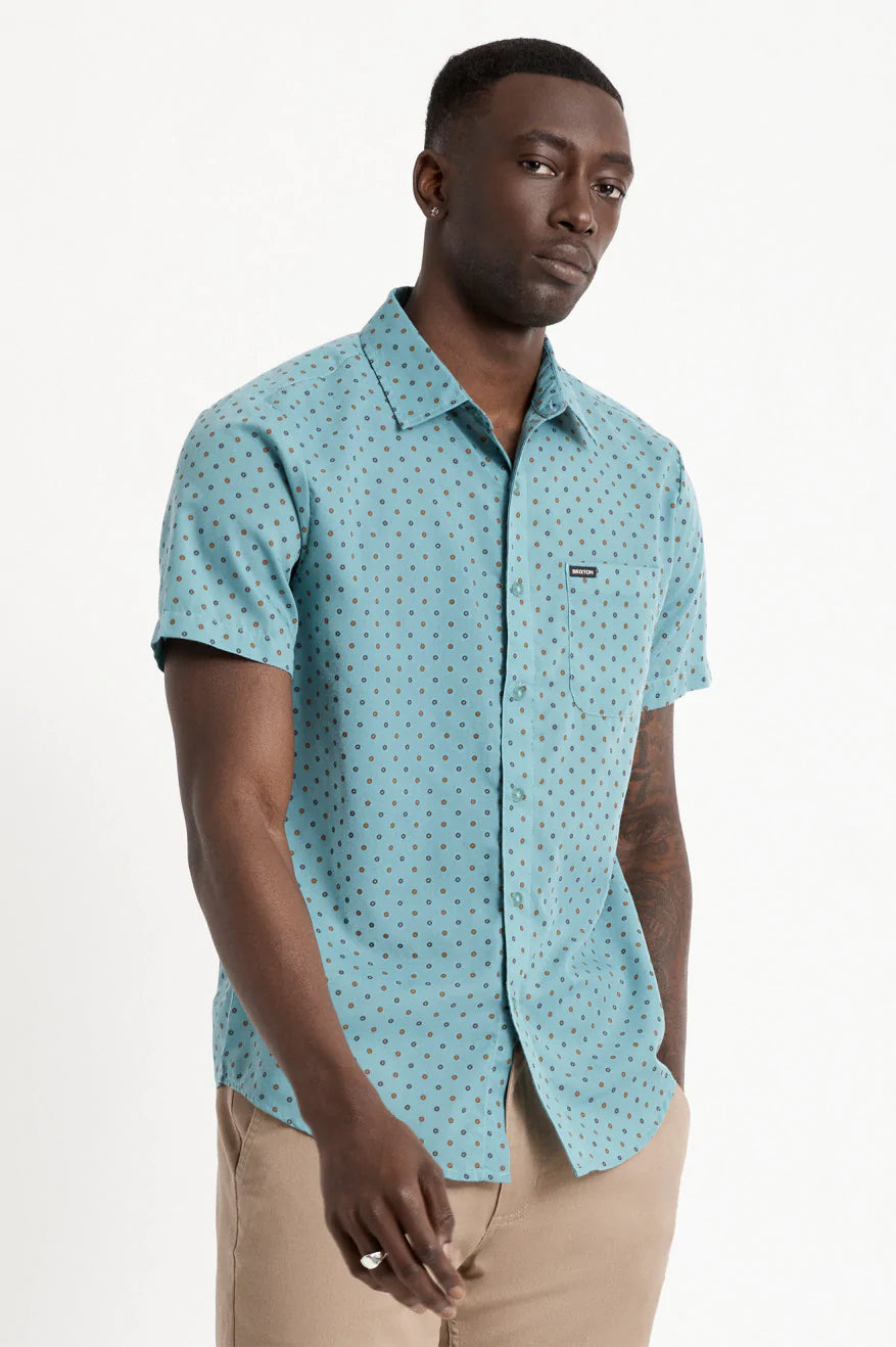 BRIXTON - CHARTER PRINT S/S WVN - OCEAN