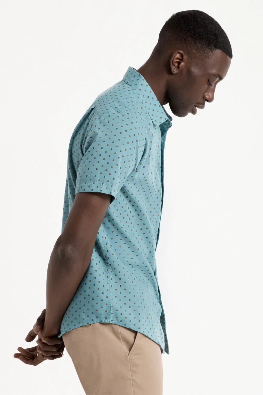 BRIXTON - CHARTER PRINT S/S WVN - OCEAN