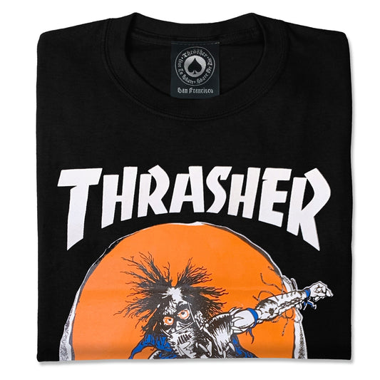 THRASHER - SKATE OUTLAW TEE - BLACK