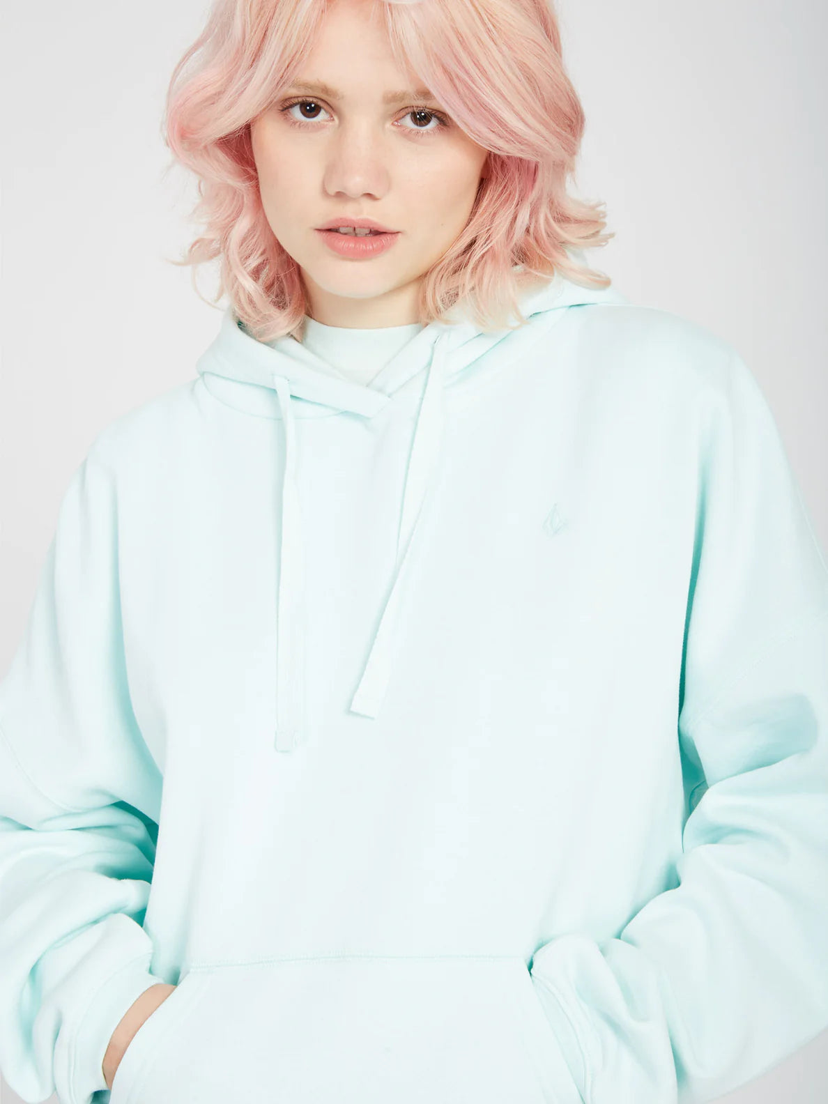 VOLCOM - STONE HEART HOODIE - PALE AQUA