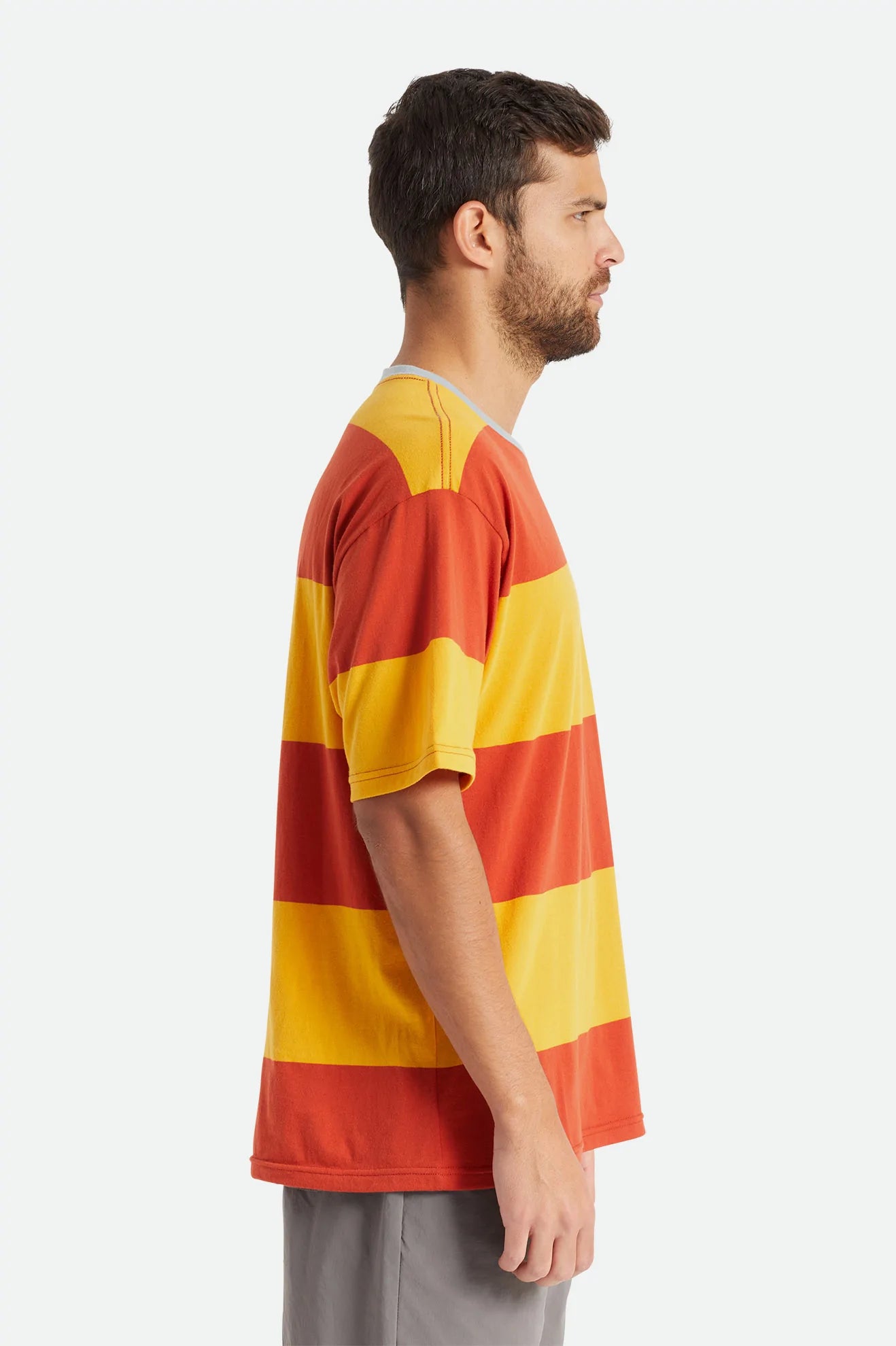 BRIXTON - HILT BOXY SHIELD S/S KNIT - PHOENIX ORANGE/GOLDEN GLOW