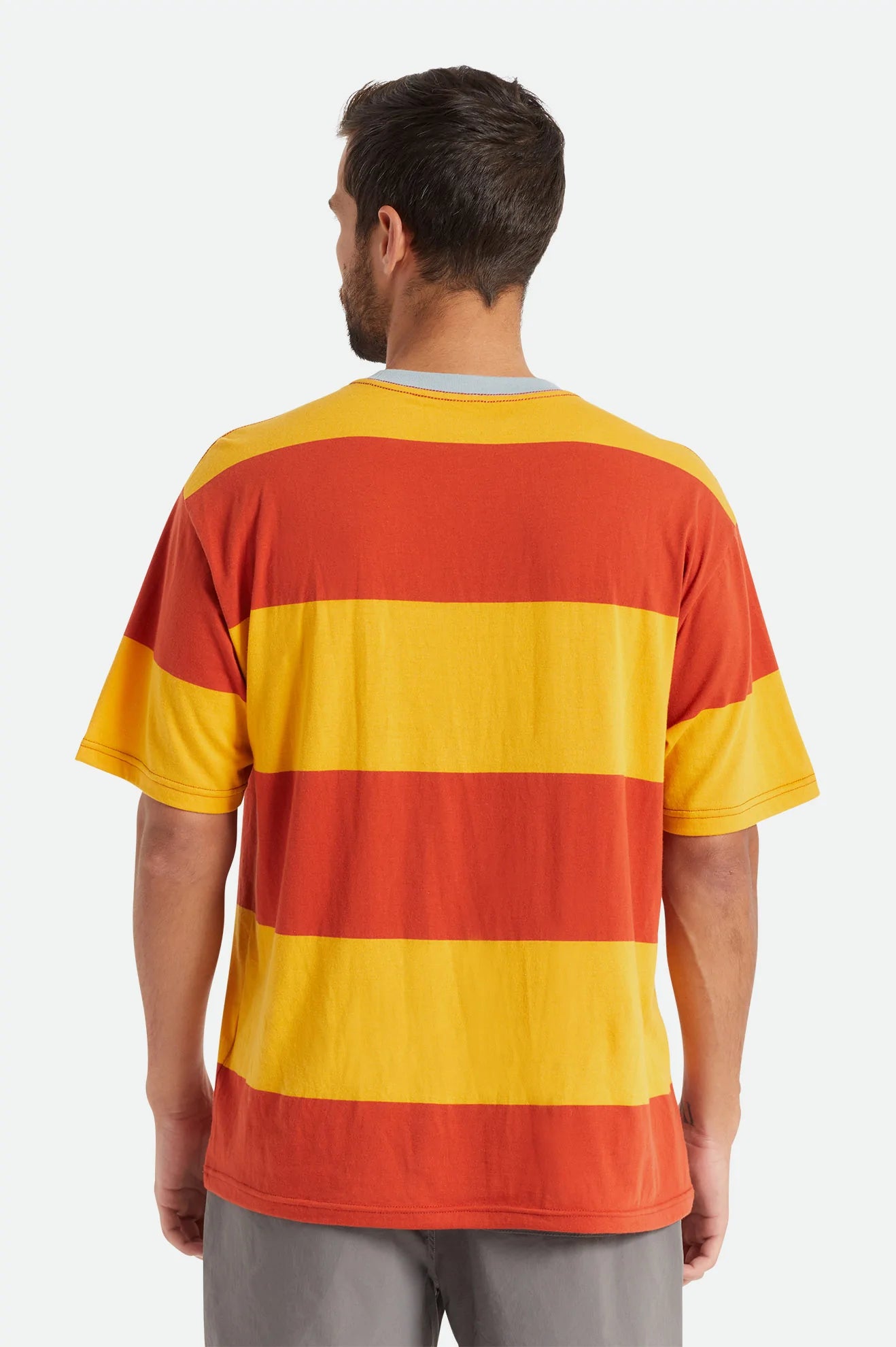 BRIXTON - HILT BOXY SHIELD S/S KNIT - PHOENIX ORANGE/GOLDEN GLOW