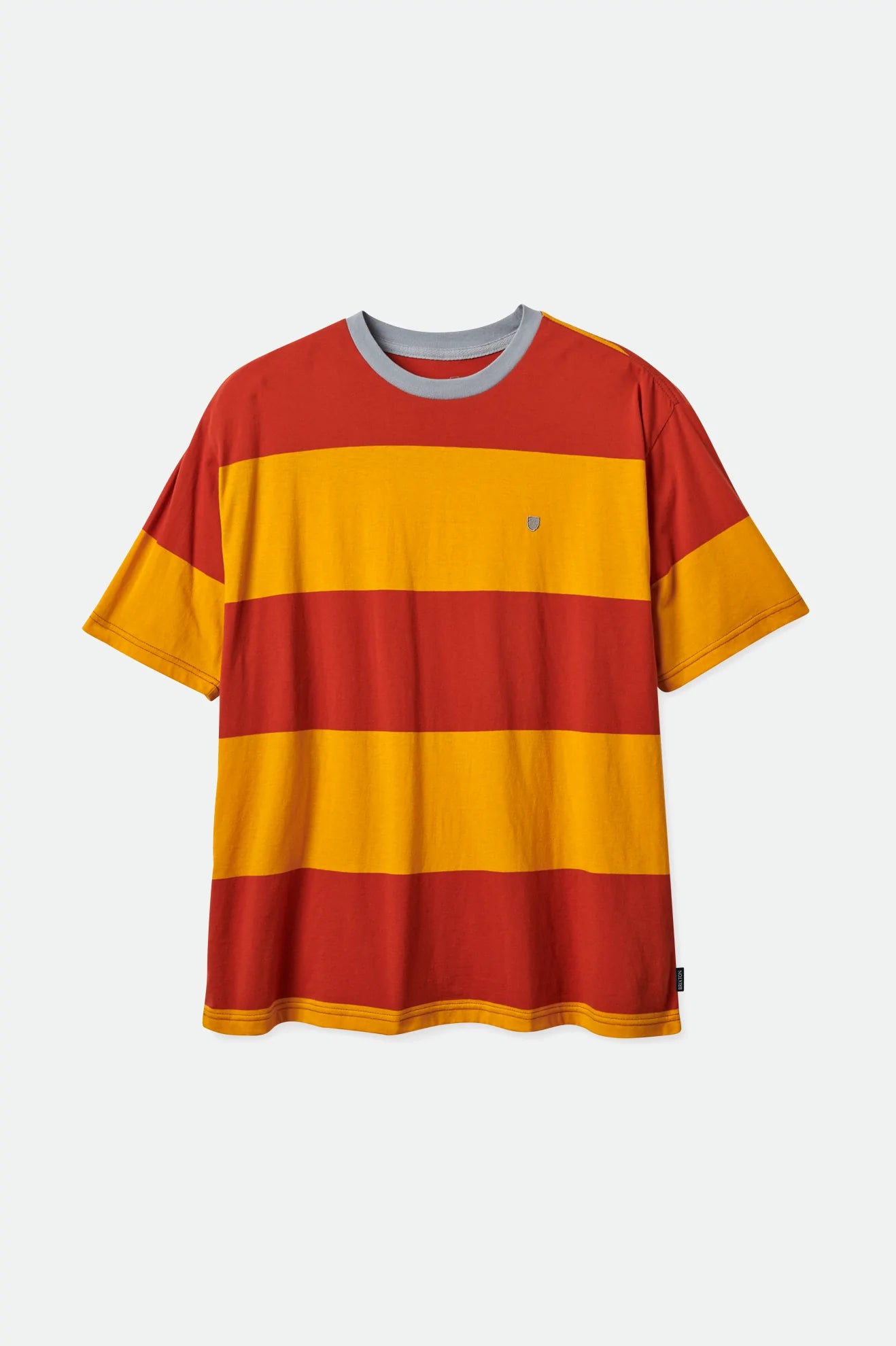 BRIXTON - HILT BOXY SHIELD S/S KNIT - PHOENIX ORANGE/GOLDEN GLOW