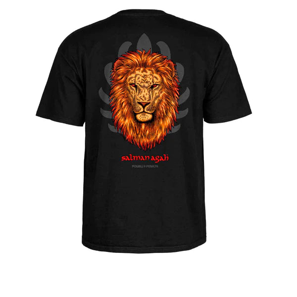 POWELL-PERALTA - SALMAN AGAH LION TEE - BLACK