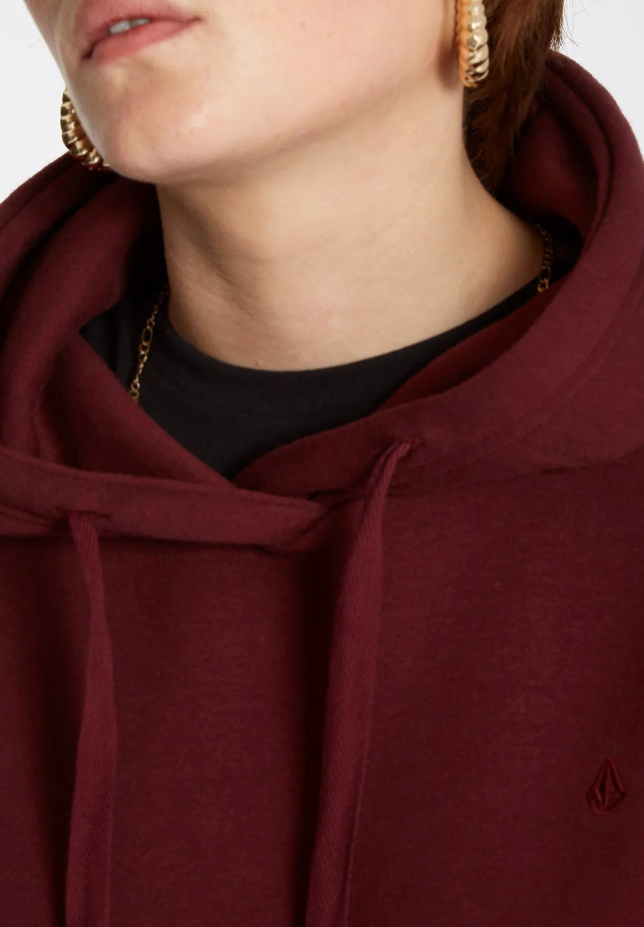 VOLCOM - STONE HEART WM HOODIE - BURGUNDY