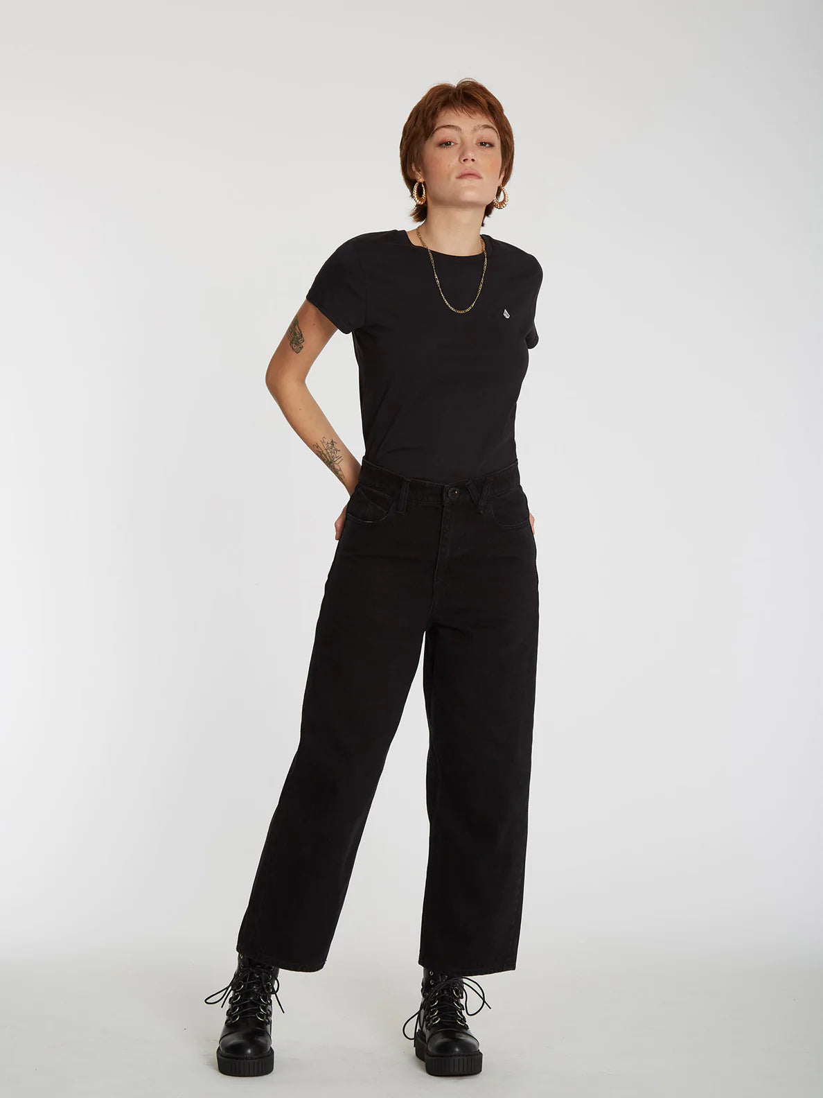 VOLCOM - STONE BLANKS TEE - BLACK