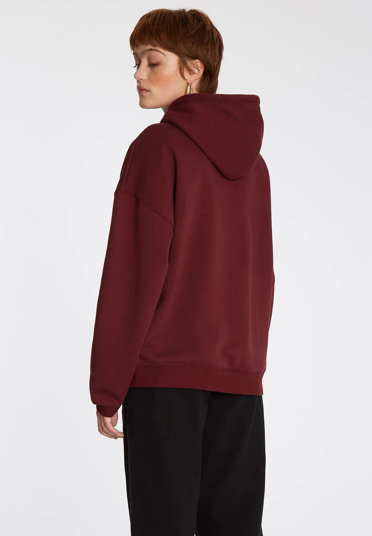 VOLCOM - STONE HEART WM HOODIE - BURGUNDY