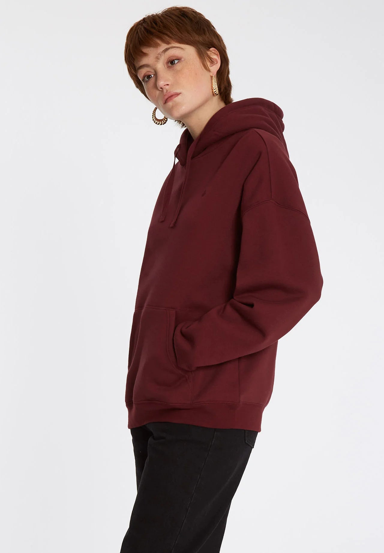 VOLCOM - STONE HEART WM HOODIE - BURGUNDY