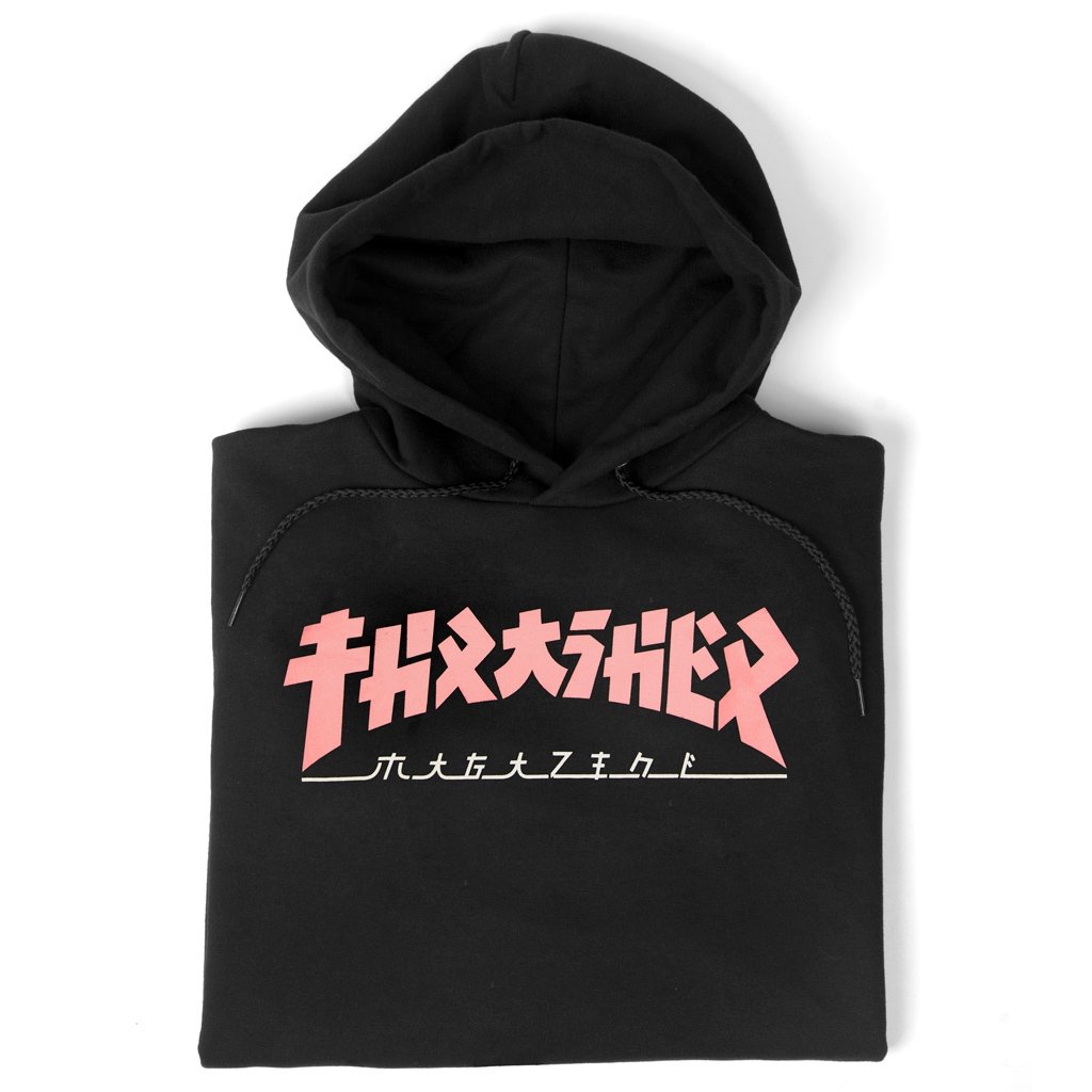 THRASHER - GIRLS GODZILLA HOODIE - BLACK