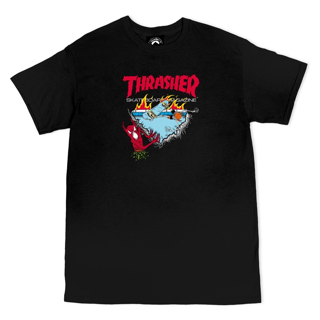THRASHER - NECKFACE 500 TEE - BLACK