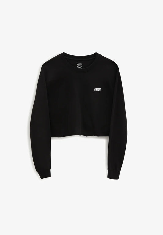 VANS - JUNIOR V LS CROP - BLACK