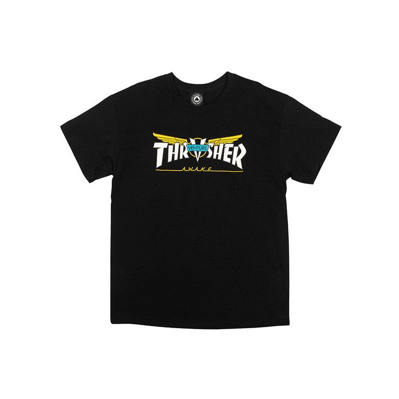 THRASHER - VENTURE COLLAB TEE - BLACK