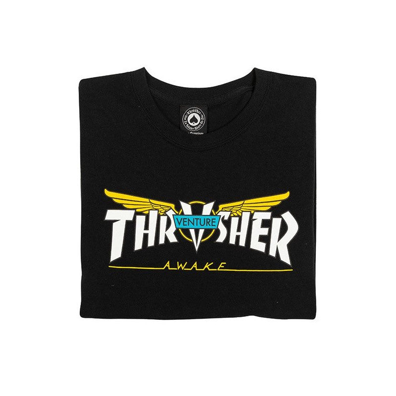 THRASHER - VENTURE COLLAB TEE - BLACK