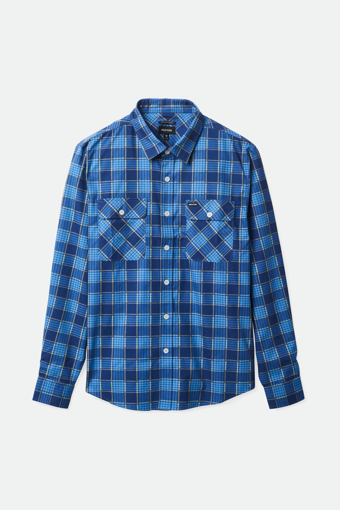 BRIXTON - BOWERY SUMMER WEIGHT L/S WVN - BLUE/LIGHT BLUE