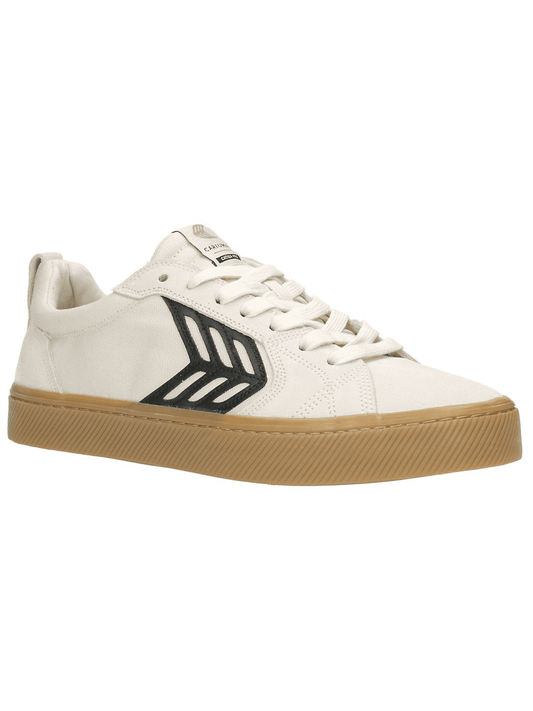 CARIUMA - CATIBA PRO SKATE ALL GUM - VINTAGE WHITE SUEDE AND CANVAS BLACK LOGO
