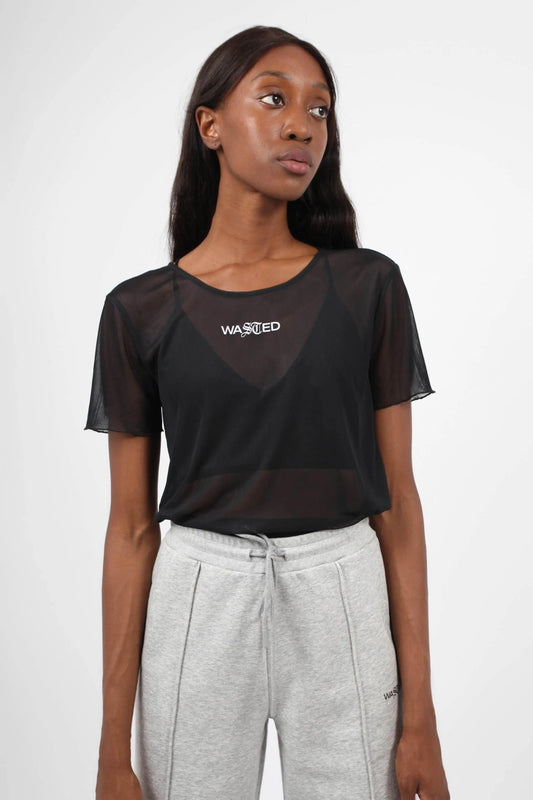 WASTED PARIS - WM - MESH KAIA TEE - BLACK