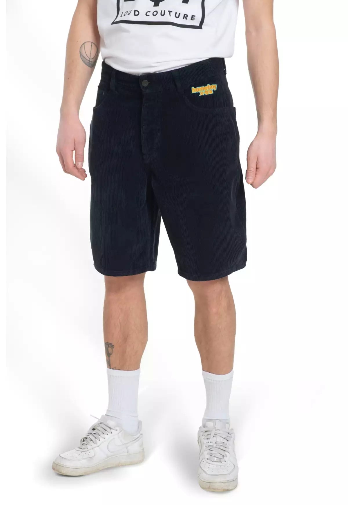 HOMEBOY - X-TRA BAGGY CORD SHORT - BLACK