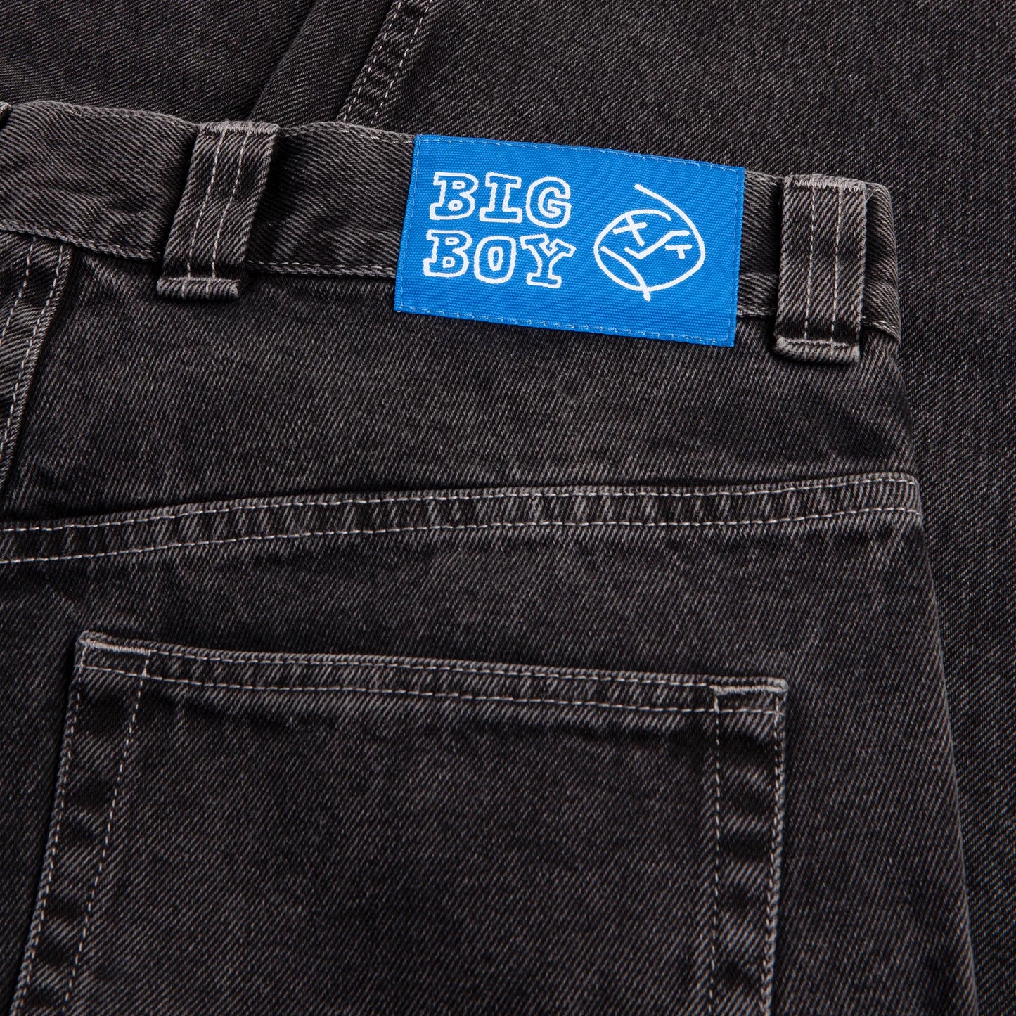 POLAR - BIG BOY JEANS OG LOGO - SILVER BLACK