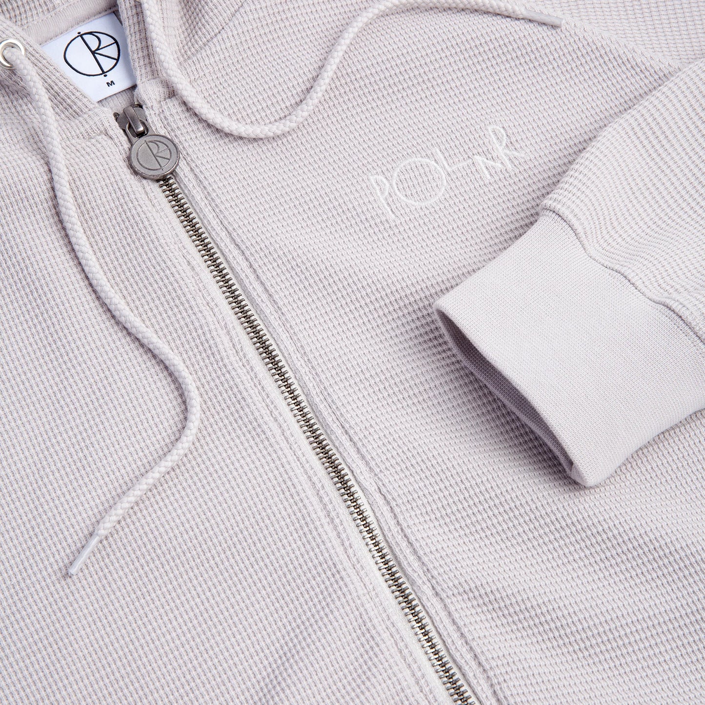 POLAR - WAFFLE ZIP HOOD - PALE TAUPE