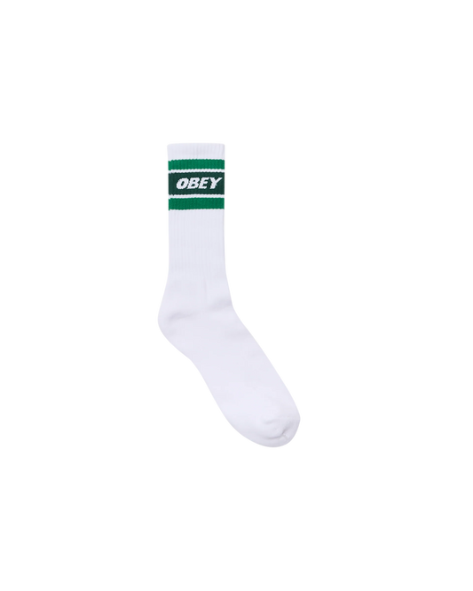 OBEY - COOPER II SOCKS - WHITE/GREEN - OS